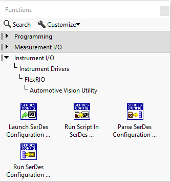 FlexRIO Automotive Vision Utility Palette