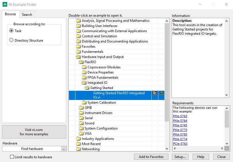 NI Example Finder