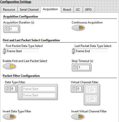 Configuration Settings Acquisition