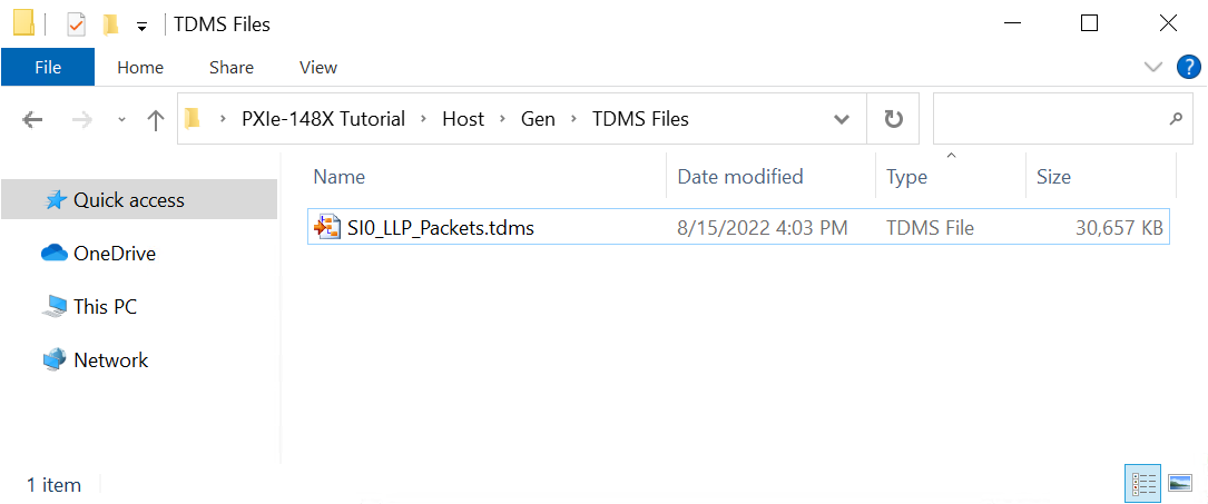 Create CSI-2 Packet TDMS Files Explorer View