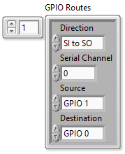 GPIO Routes - Index 1 Settings