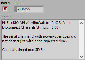 Wait for PoC Safe to Disconnect Error