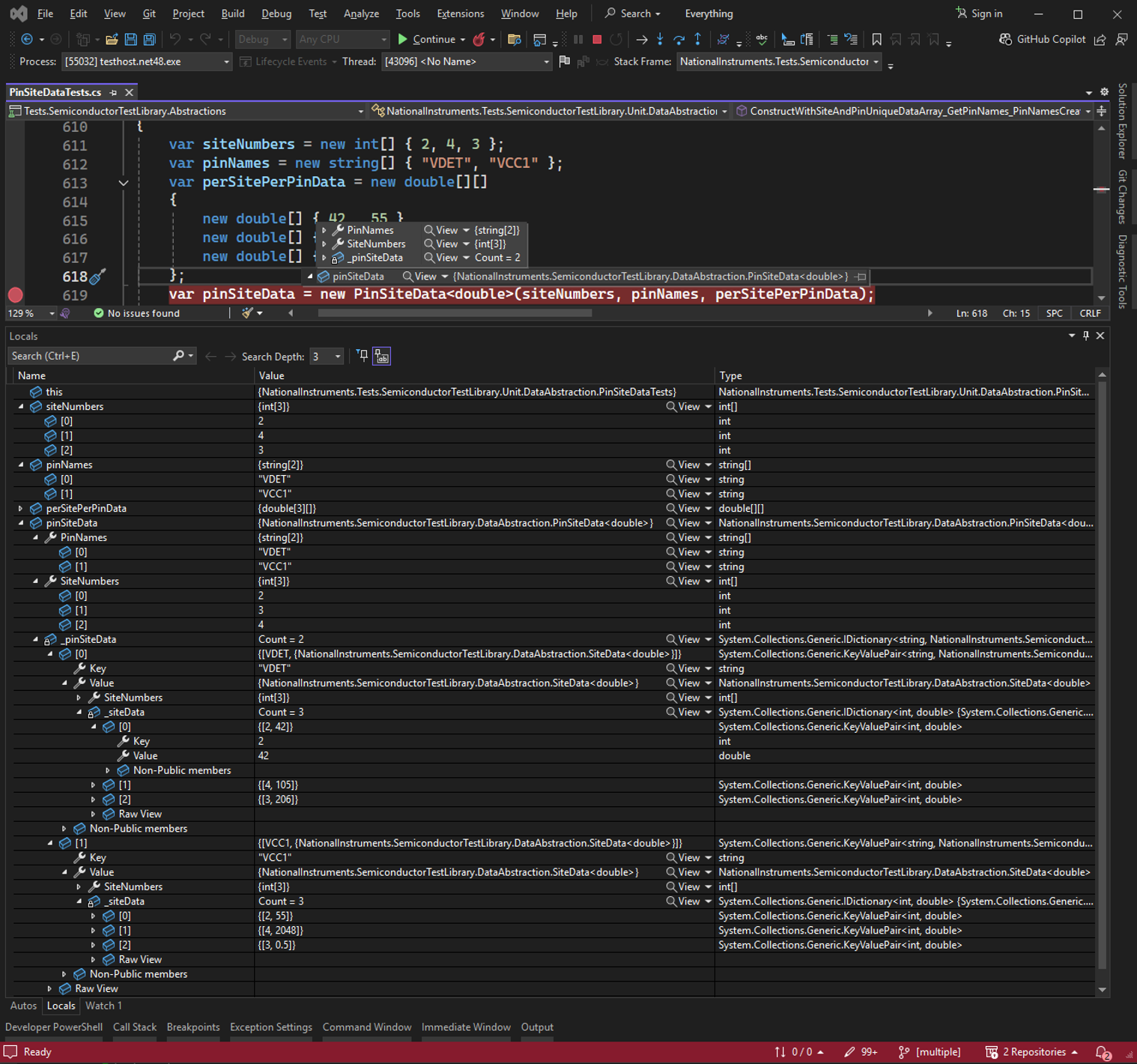 ExampleOfDebuggingPinSiteDataInVisualStudio